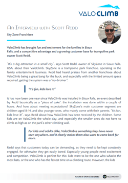 Sky Zone case study on ValoClimb Sky Zone case study on ValoClimb